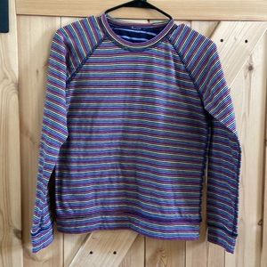 Marine Layer Reversible Raglan Double Knit Rainbow Long Sleeve